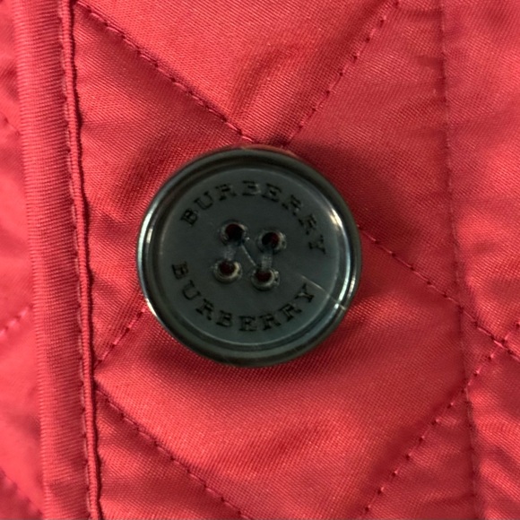 Burberry Quilted Jacket Red Classic Nova Plaid Check Lining Size XL - Picture 7 of 13